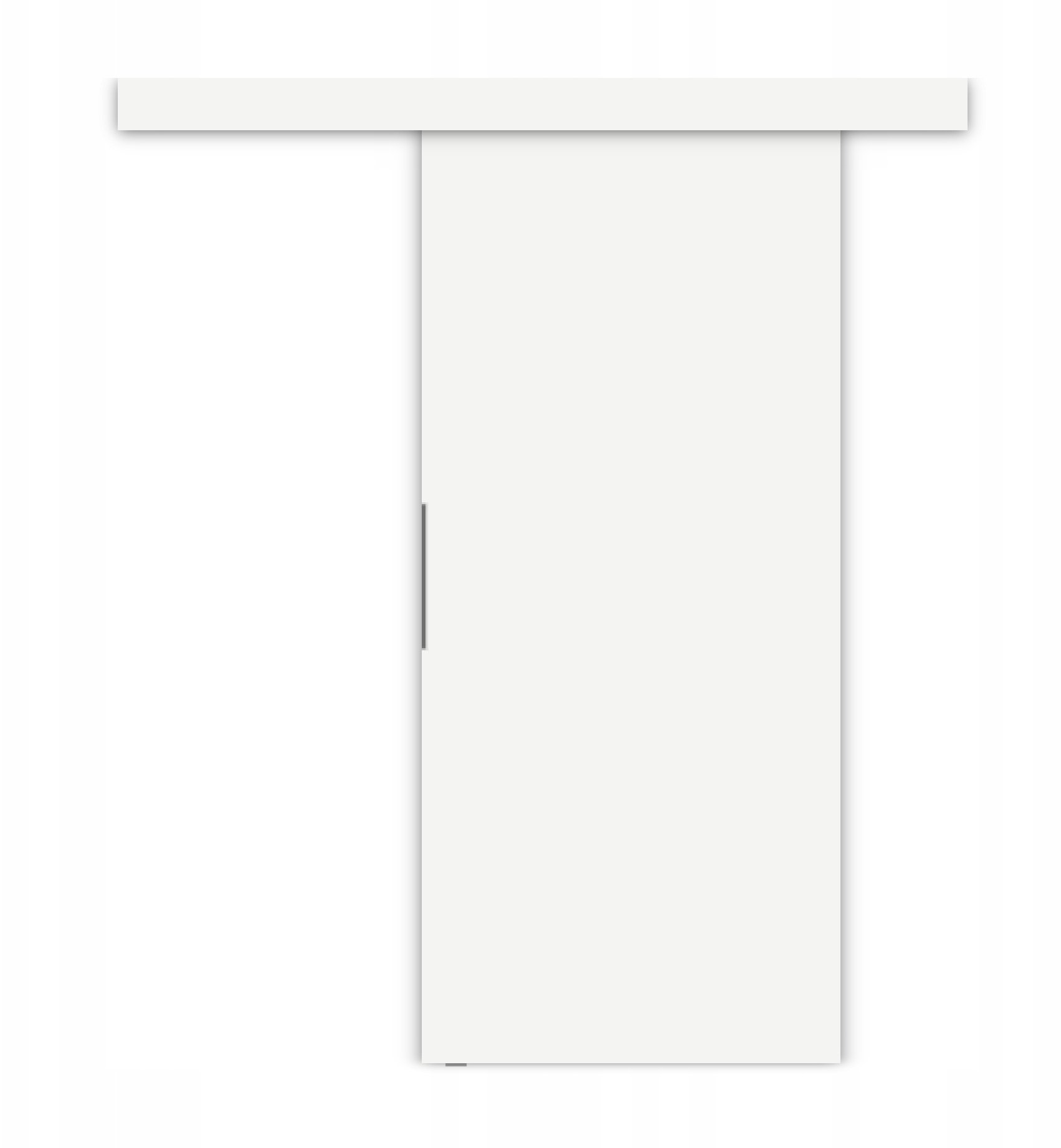 Homedoors Drzwi przesuwne 70 ścienne ALFA biały 74 + system przesuwny