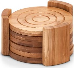 Zeller Zeller, Zestaw bambusowych okrągłych podkładek, 7 części