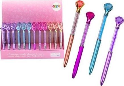 Długopis z diamentami 0,7mm nieb. (48szt)