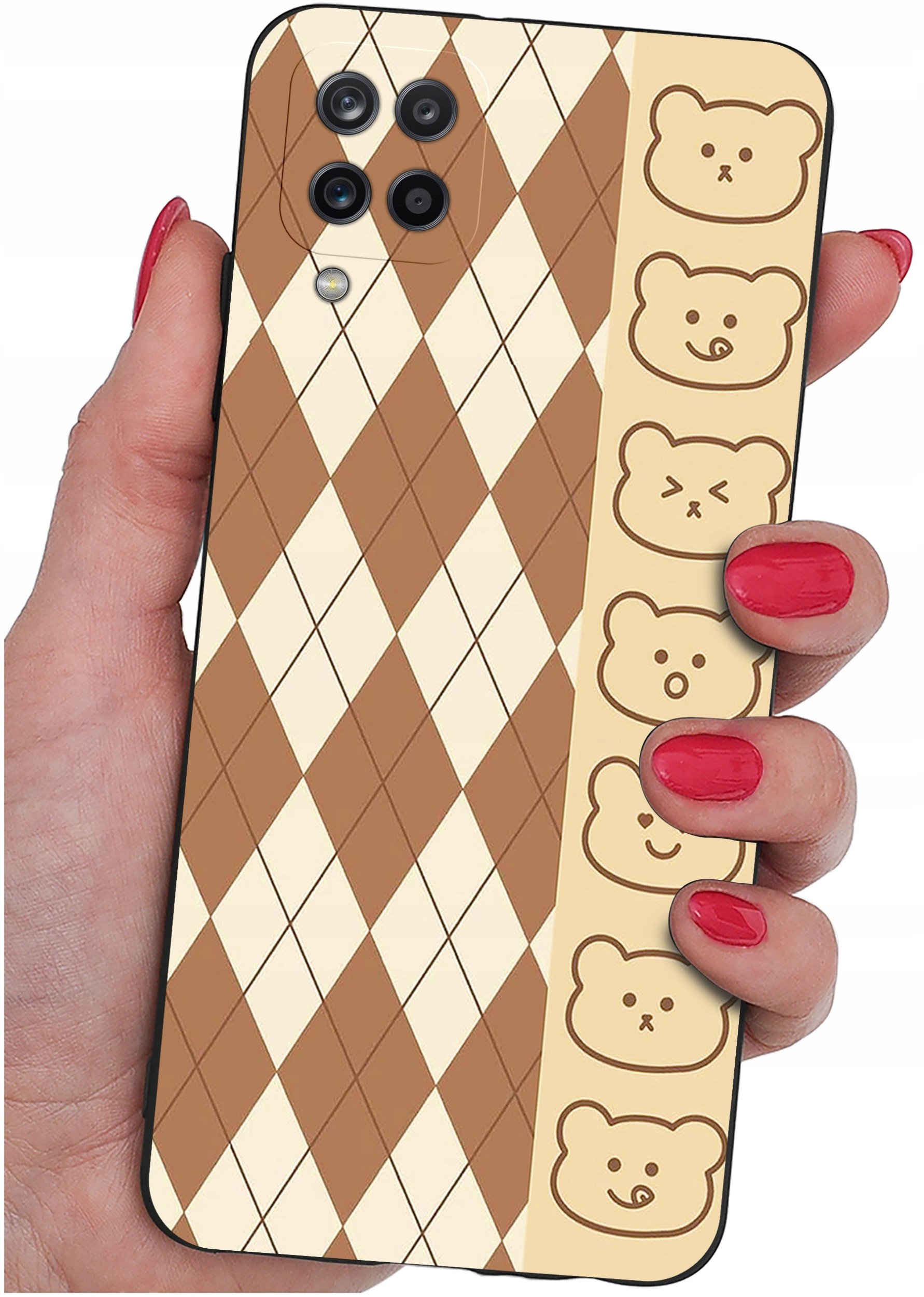 Etui do Samsung Galaxy A12|M12 WZORY |SILIKONOWE MATT CASE + SZKŁO 9H