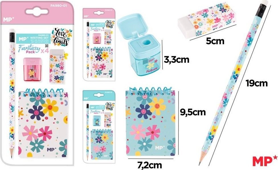 Zestaw do pisania - kwiaty