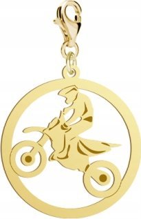 Radziszewska Jewellery Pozłacany Charms Motocross DEDYKACJA GRATIS