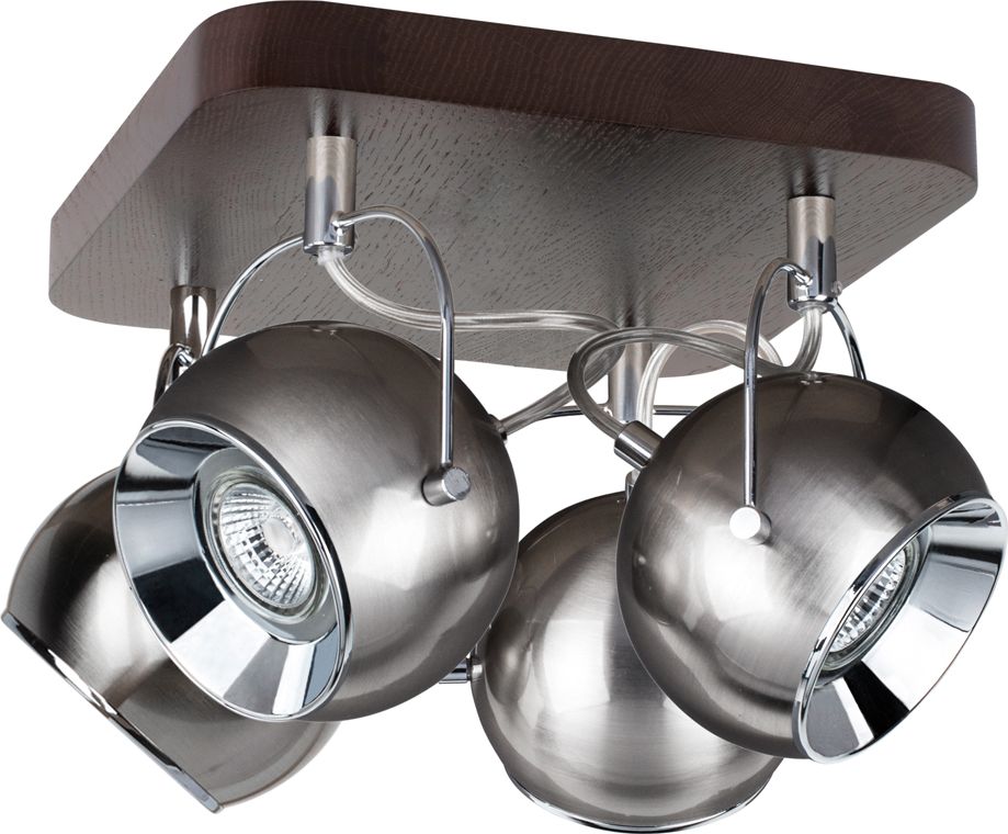 Lampa sufitowa Spotlight Spot natynkowy chrom Spotlight BALL WOOD z drewna bukowego 5131476