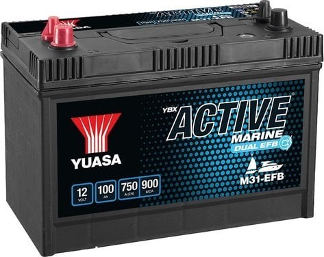 Akumulator YUASA 12V 100Ah/800A DUAL EFB (L+ standardowy) 330x173x240 B00 (efb)