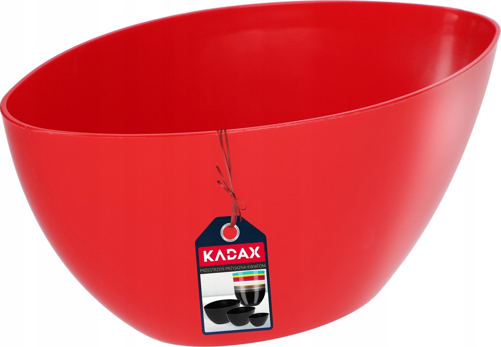 Kadax Doniczka Osłonka Na Kwiaty Połysk Czerwona 21 cm