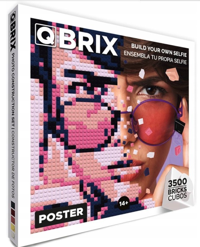 Qbrix klocki zestaw do montażu plakatów mozaika foto zdjęcie