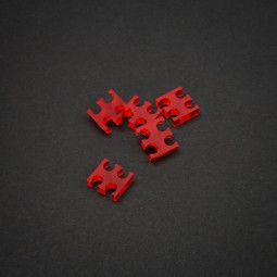 King Mod Services Grzebień na kable 4 otwory 4mm Czerwony 5 sztuk (ZUUV-163)