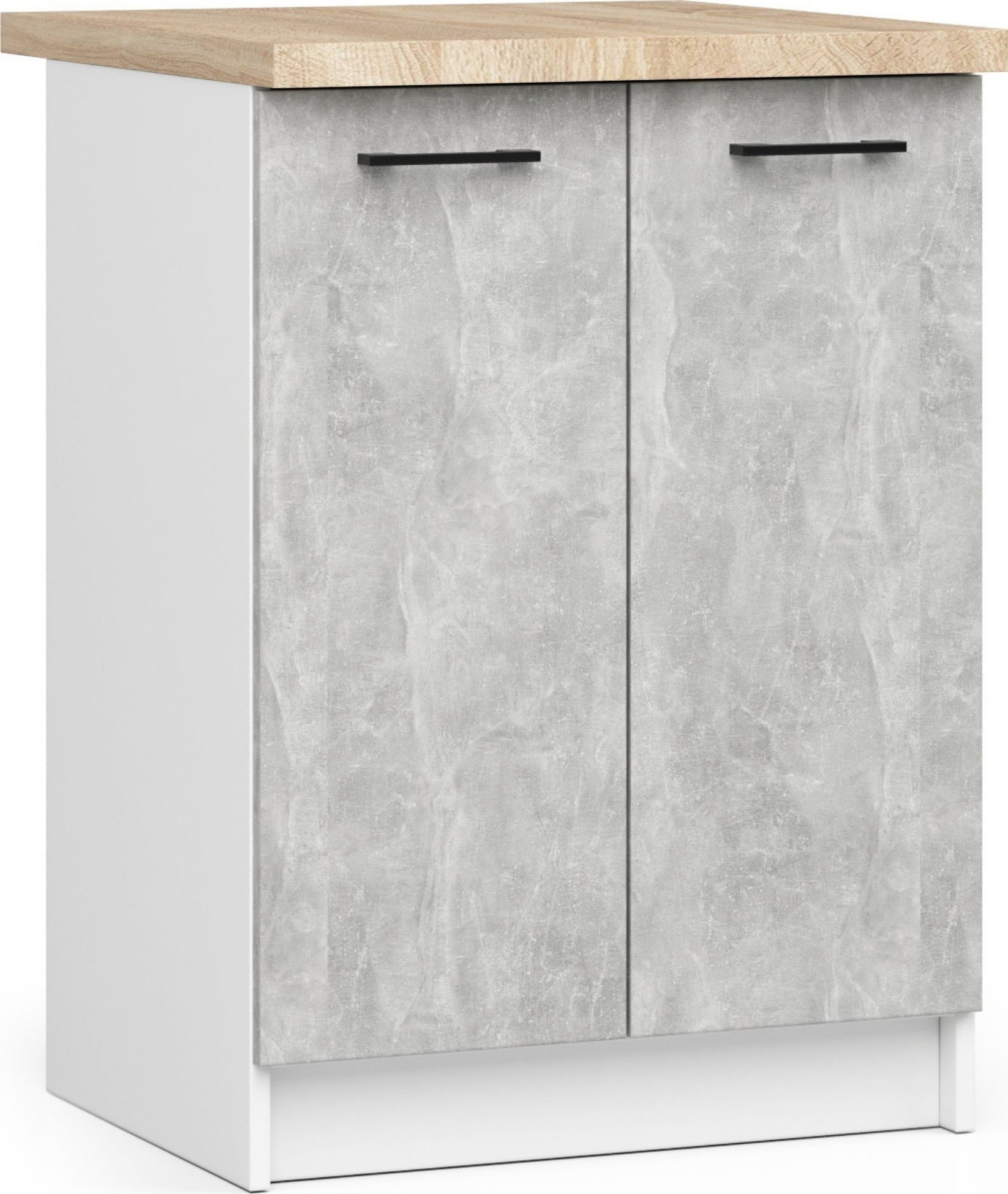 Fabryka Mebli Akord SZAFKA KUCHENNA OLIWIA S 60cm 2D BIAŁA-BETON