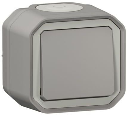 Legrand NOWE PLEXO 55 Schodowy łącznik natynkowy szary zestaw 10 AX - 250V AC