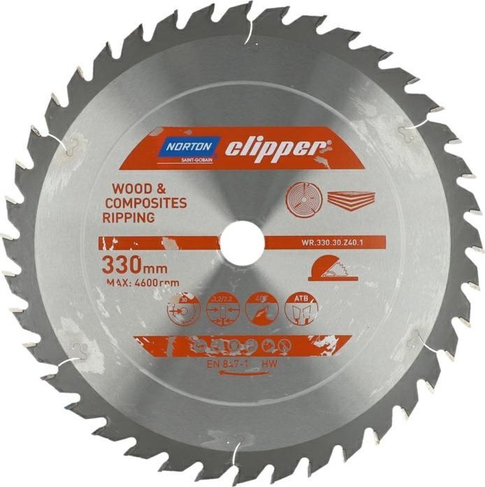 Norton NORTON PIŁA TARCZOWA 330mm x 30mm x 40z DREWNO I KOMPOZYTY ATB (3,2 / 2,2)