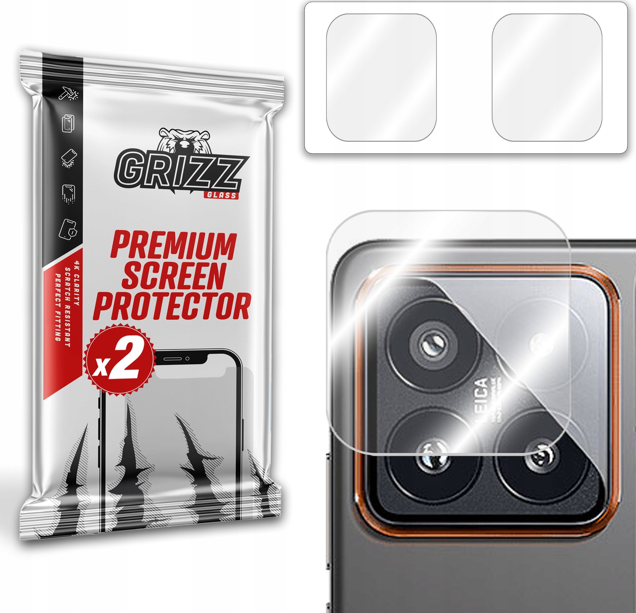 GrizzGlass Szkło na aparat GrizzGlass HybridGlass Camera do Xiaomi 14