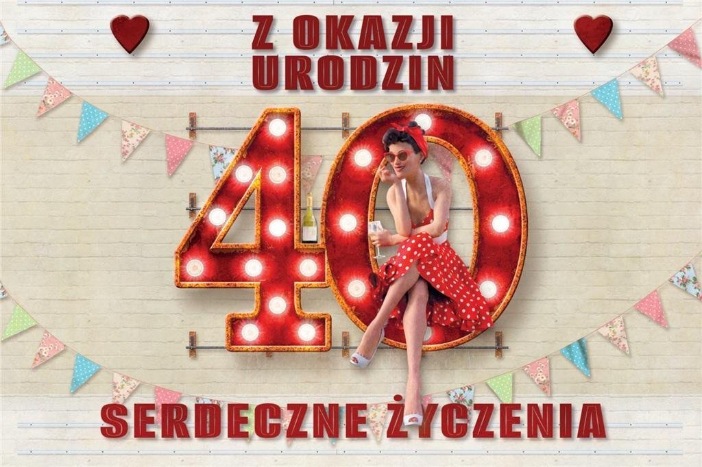 Trend Zaproszenie Urodziny 40 (10szt)