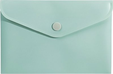 Biurfol Teczka kopertowa koperta na zatrzask A6 PP zielona soft touch BIURFOL