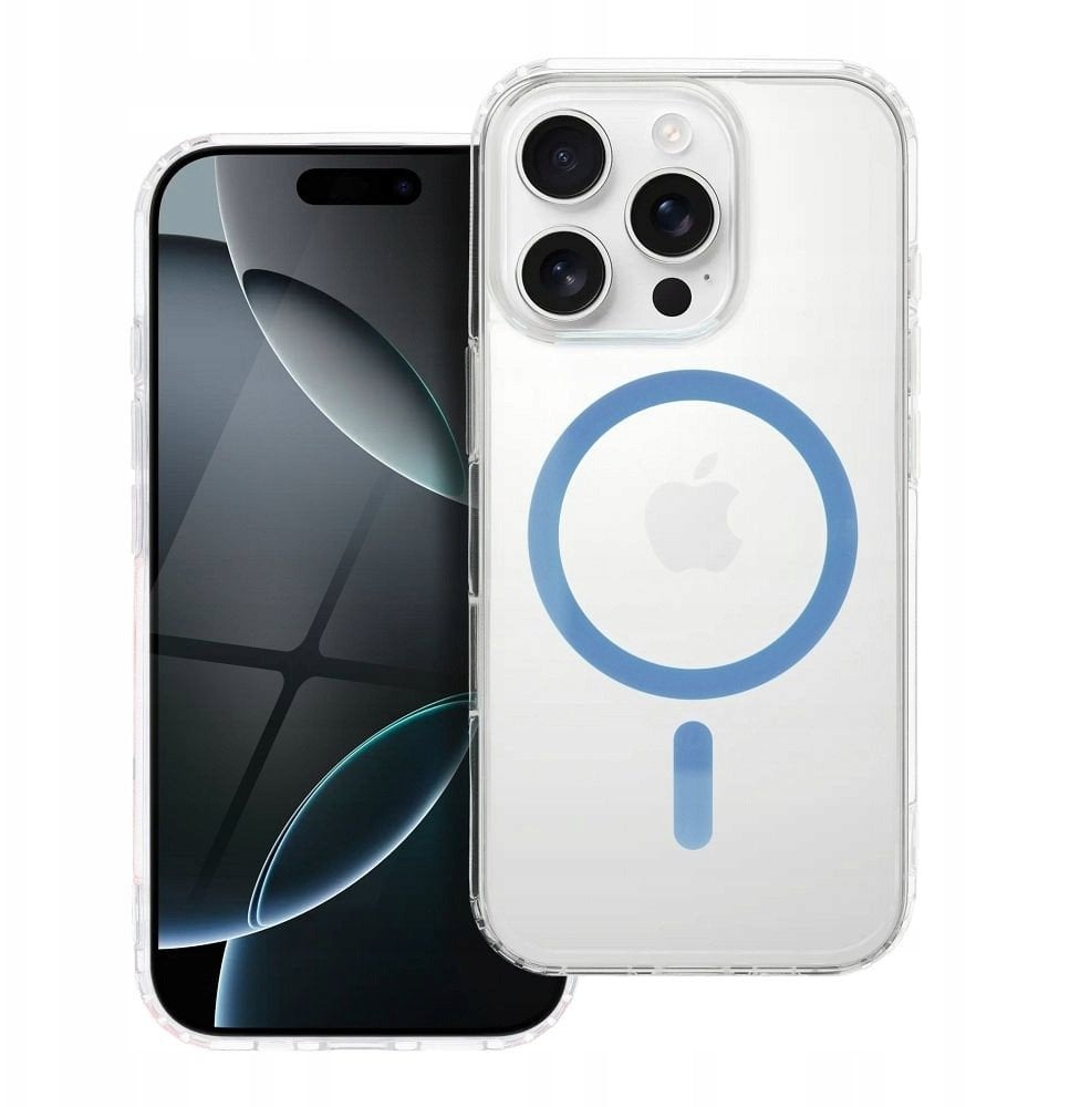 Drop Glue Colorful Ring Mag Cover kompatybilny z MagSafe pasuje do SAMSUNG A36 jasny niebieski