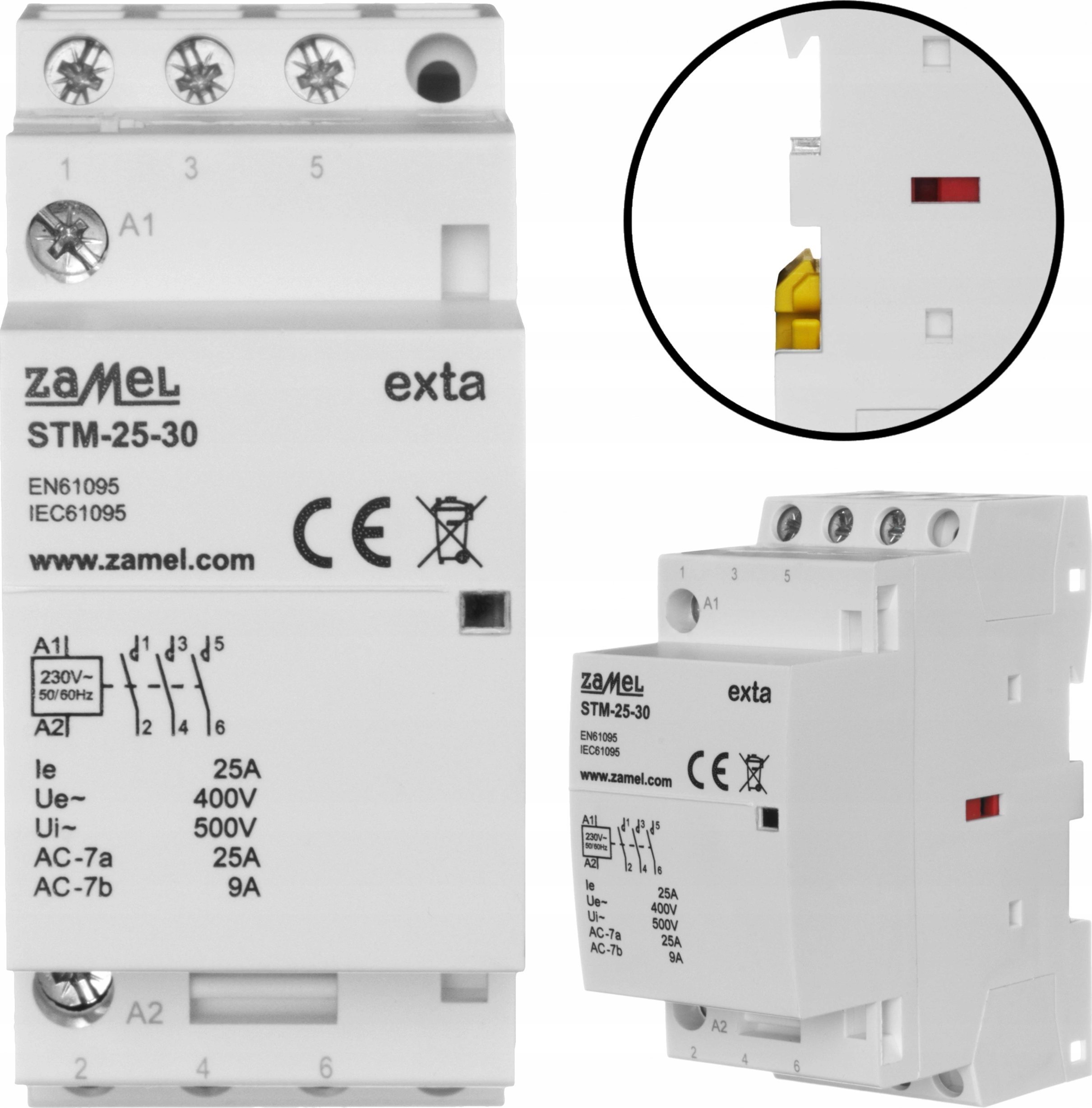 Zamel Stycznik modułowy instalacyjny 25A 3Z 230V AC, typ: STM-25-30 EXT10000291