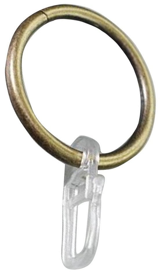 CURTAIN RINGS WITH HOOKS GOLD D19 10UNIT