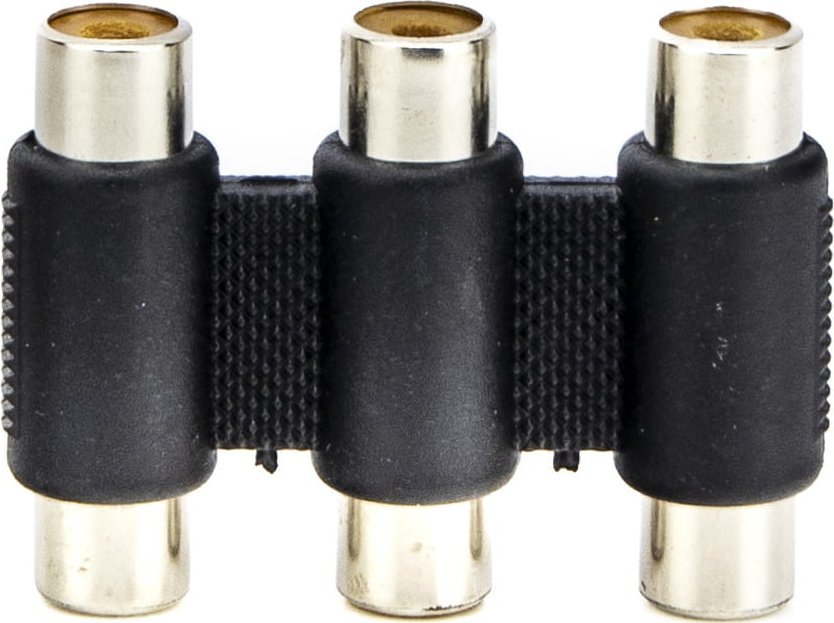 Adapter AV SwiatKabli Przejściówka / adapter / złączka 3x RCA Chinch żeńskie do 3x RCA Chinch żeńskie