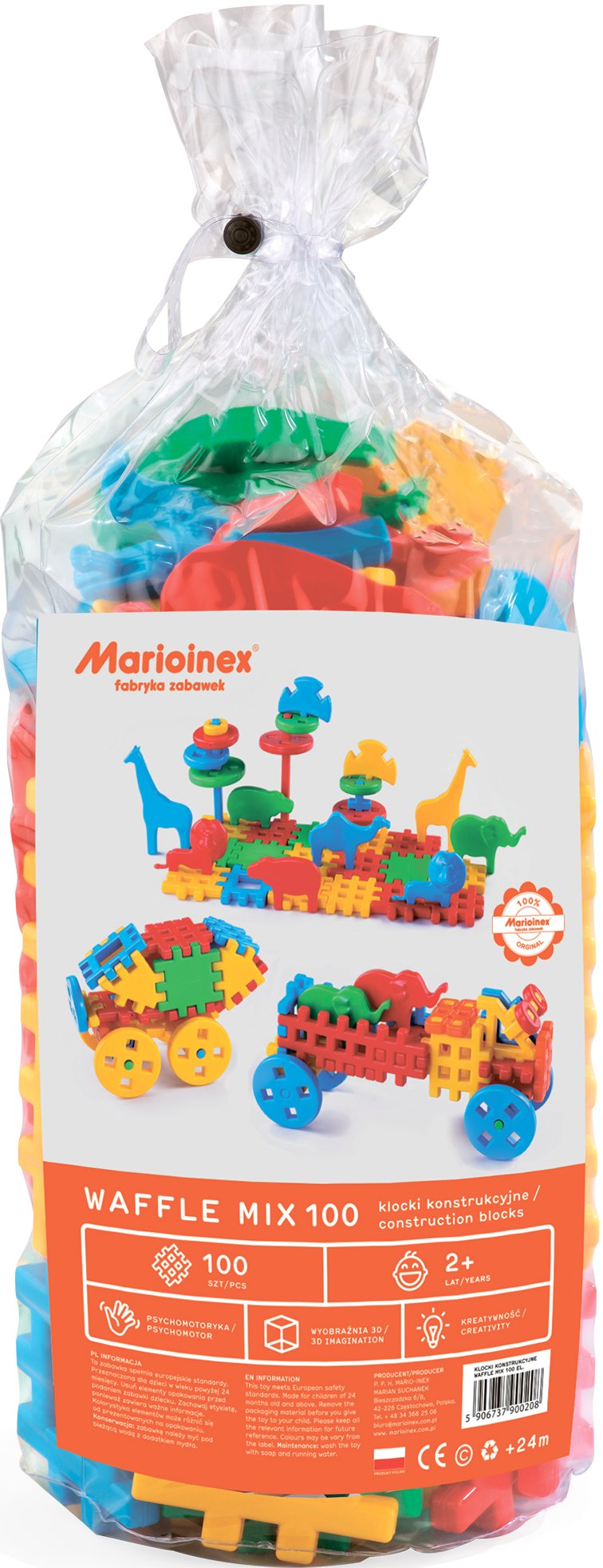 Marioinex Klocki konstrukcyjne mix 100