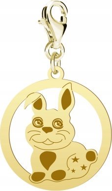 Radziszewska Jewellery Pozłacany Charms CUTIE KRÓLICZEK DEDYKACJA