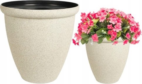 Koopman Doniczka plastikowa okrągła wysoka na kwiaty 25 cm