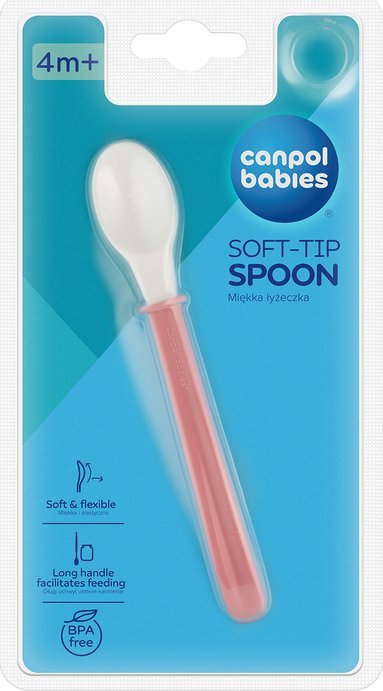 Elastyczna łyżeczka z długim uchwytem różowa 21/488