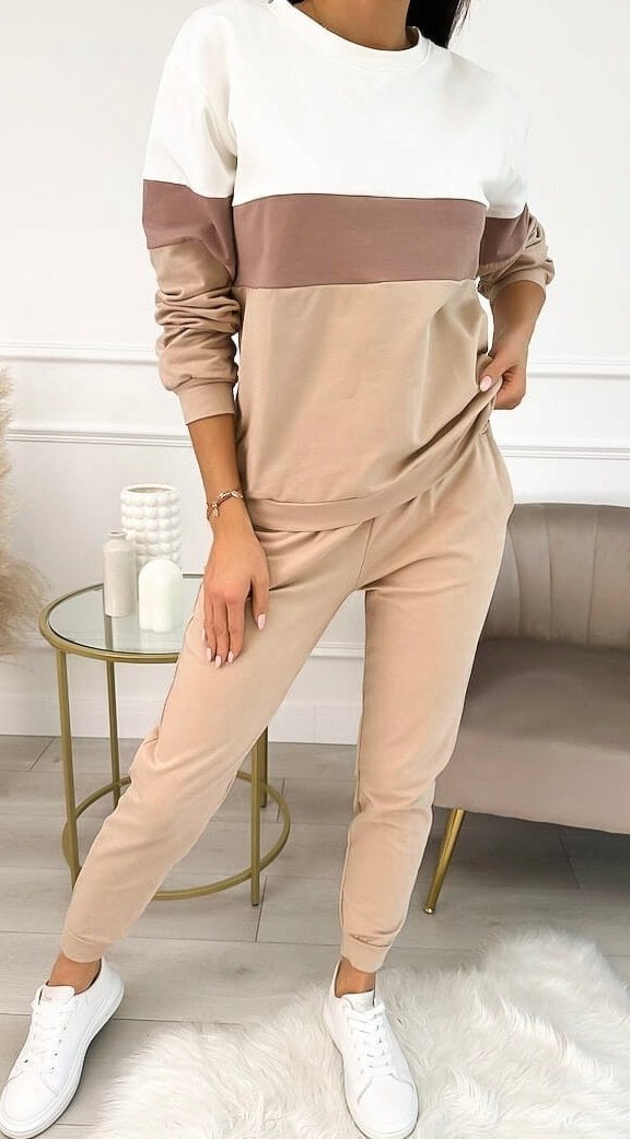 Moon Komplet dresowy dres damski bawełniany polski L