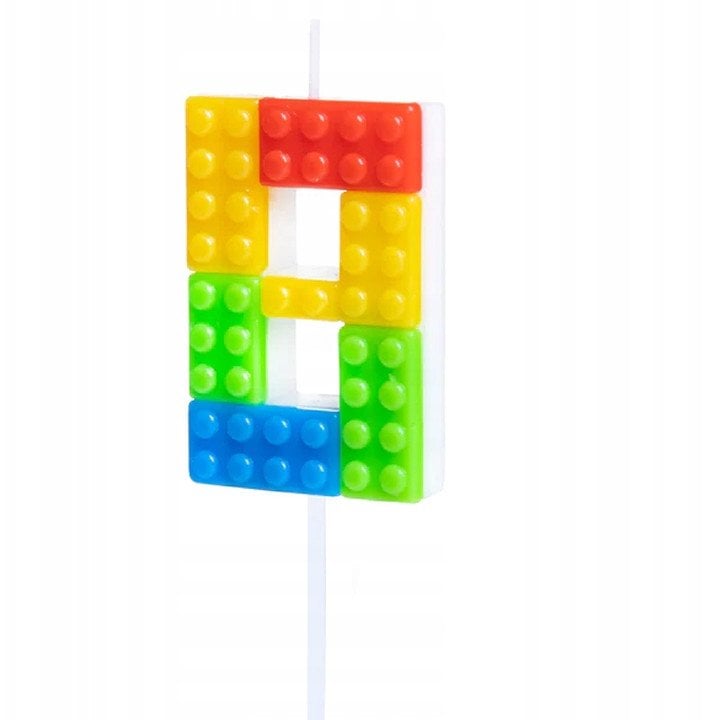 Świeczka Urodzinowa Na Tort / KLOCKI / Świeczki na Urodziny / CYFRA 8