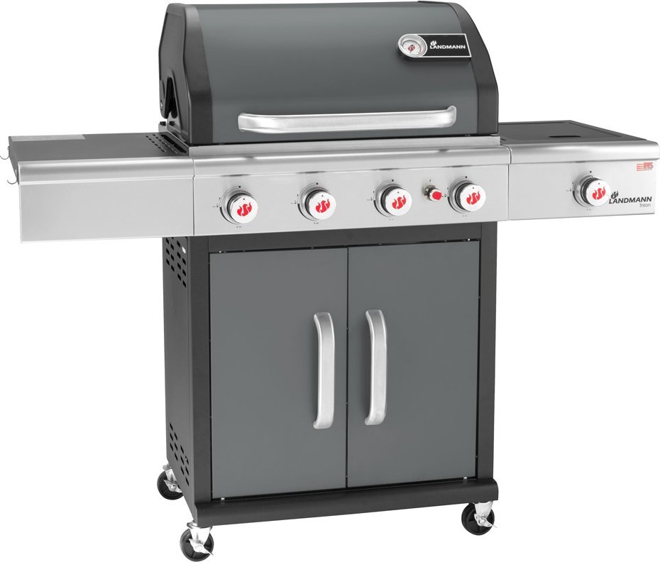 Landmann Triton 4.1 PTS szary (12964) Grill ogrodowy gazowy 15 kW 65 cm x 44 cm