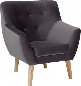 Signal FOTEL NORDIC 1 VELVET KOLOR SZARY TAPICERKA BLUVEL 14 / BUK