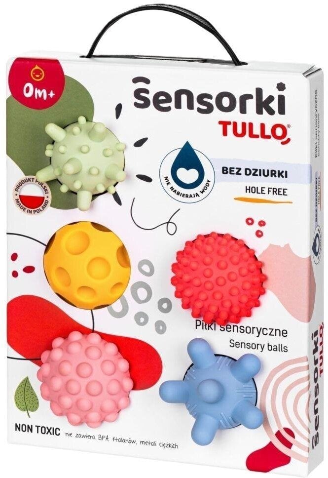 Tullo Piłki sensoryczne pastelowe bez dziur, 5 szt.