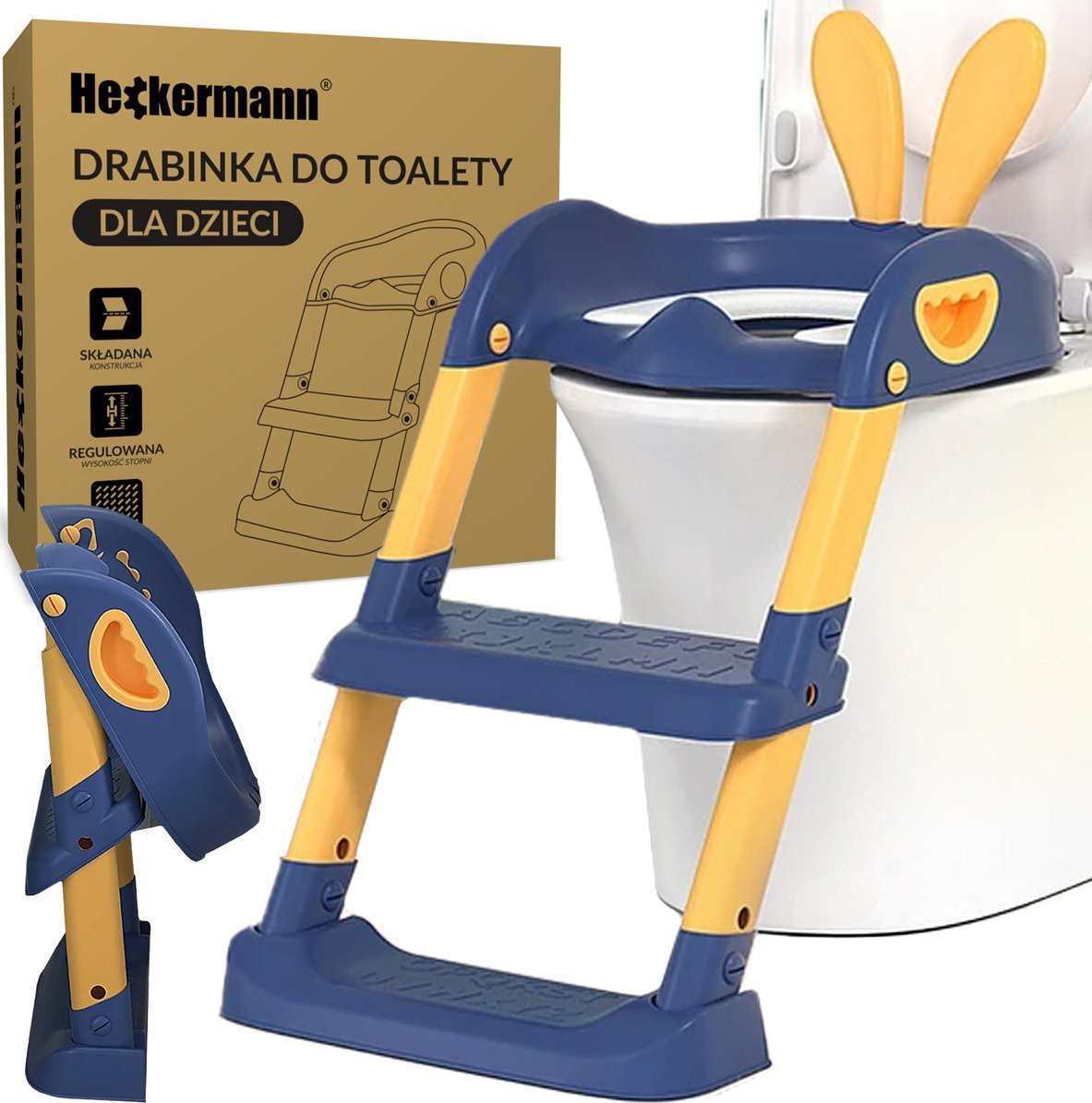 Deska sedesowa Heckermann Nakładka na sedes Heckermann Niebieska