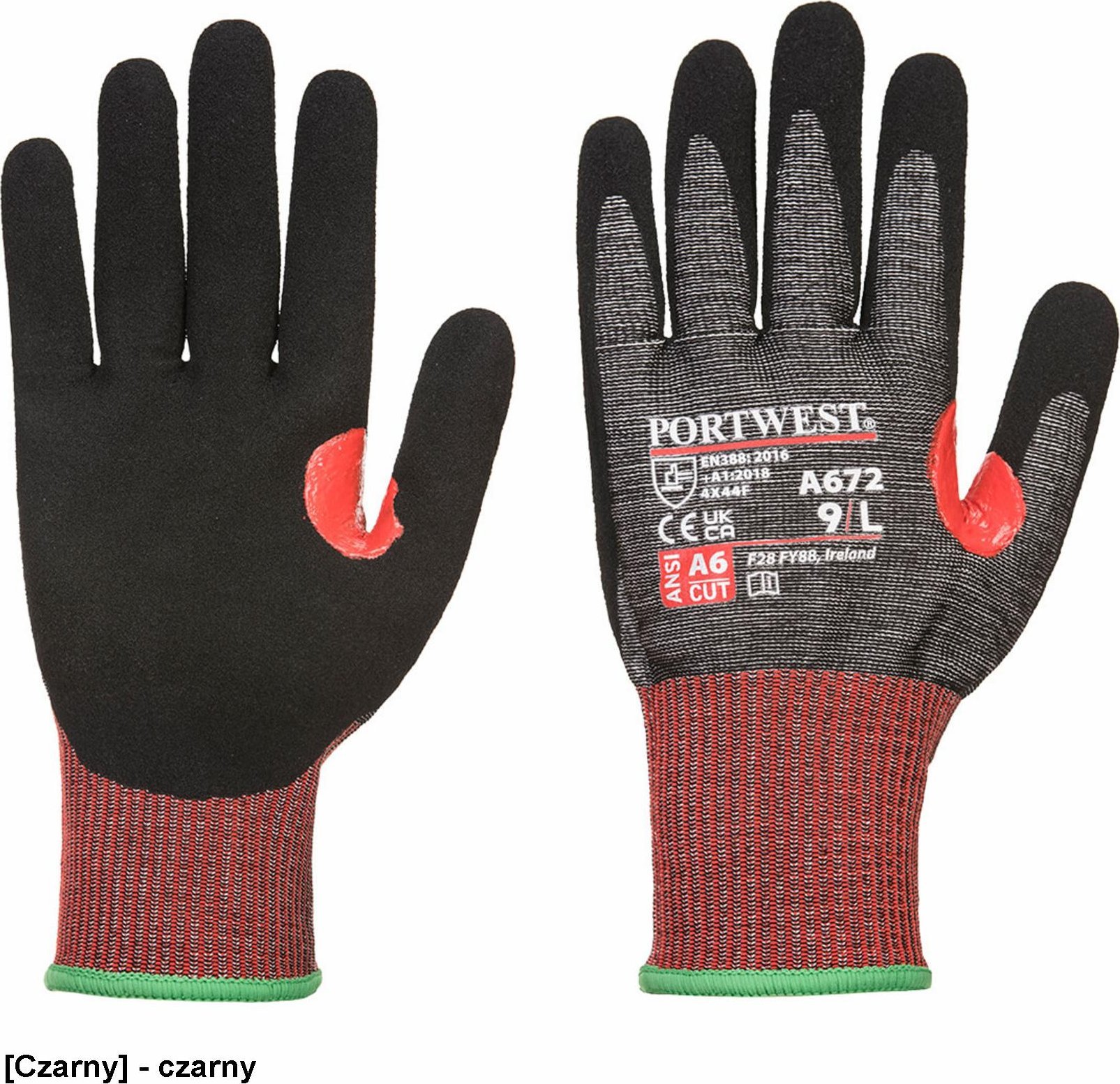 Portwest A672 - Rękawica antyprzecięciowa CT200 AHR13 z powleczeniem nitrylowym XL