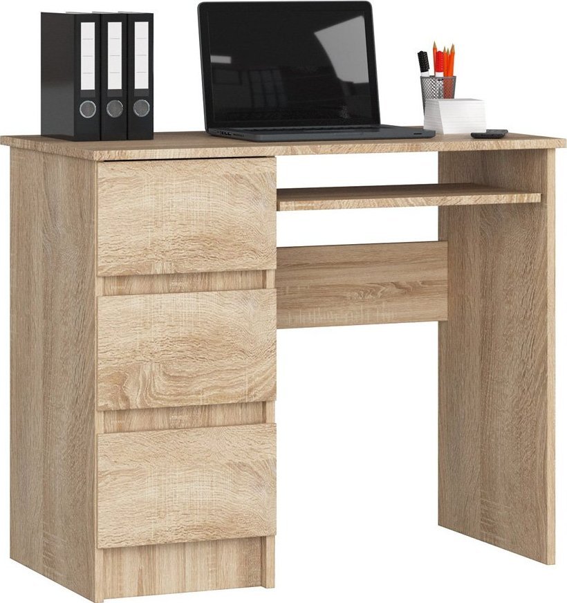 Elior Biurko komputerowe do pracy dąb sonoma - Miren 3X