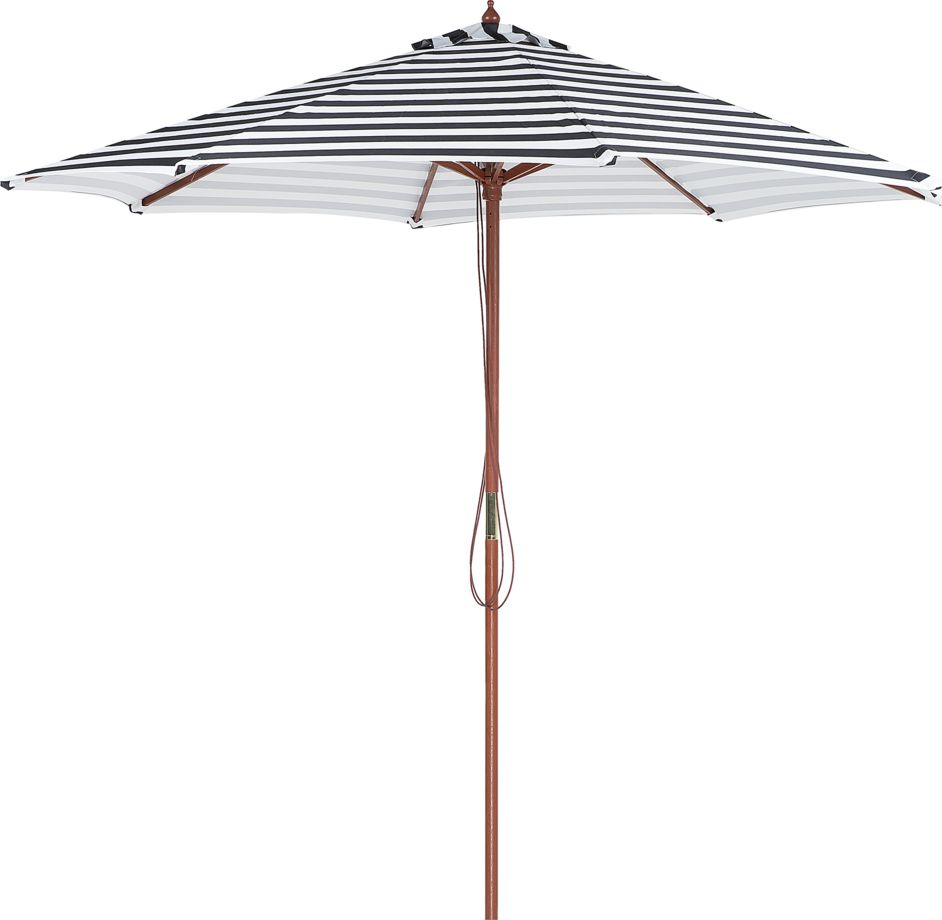 Beliani Parasol ogrodowy 260 cm czarno-biały FERENTILLO (140302)