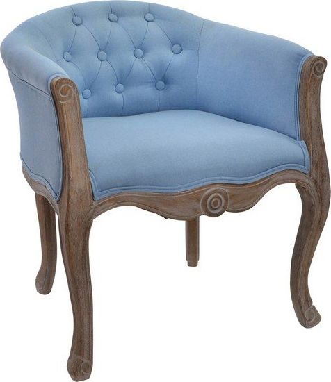 Dekodonia Fotel Dekodonia Niebieski Drewno Poliester (58 x 56 x 69 cm)