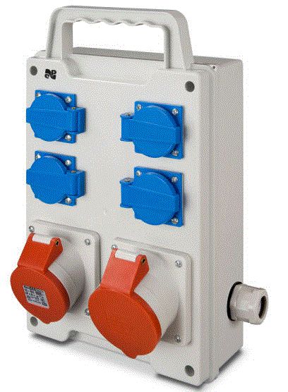 Elektro-Plast Rozdzielnica budowlana przenośna 5P/32A 5P/16A 4x2P+Z RS (6214-00)