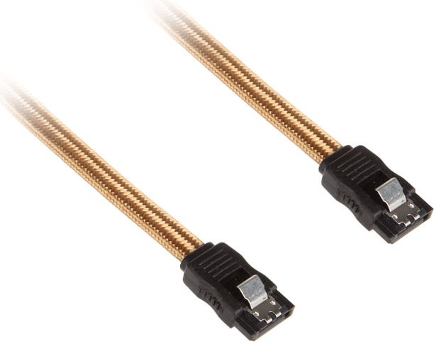 BitFenix SATA - SATA, 0.3m, Złoty (BFAMSCSATA330AKCK)
