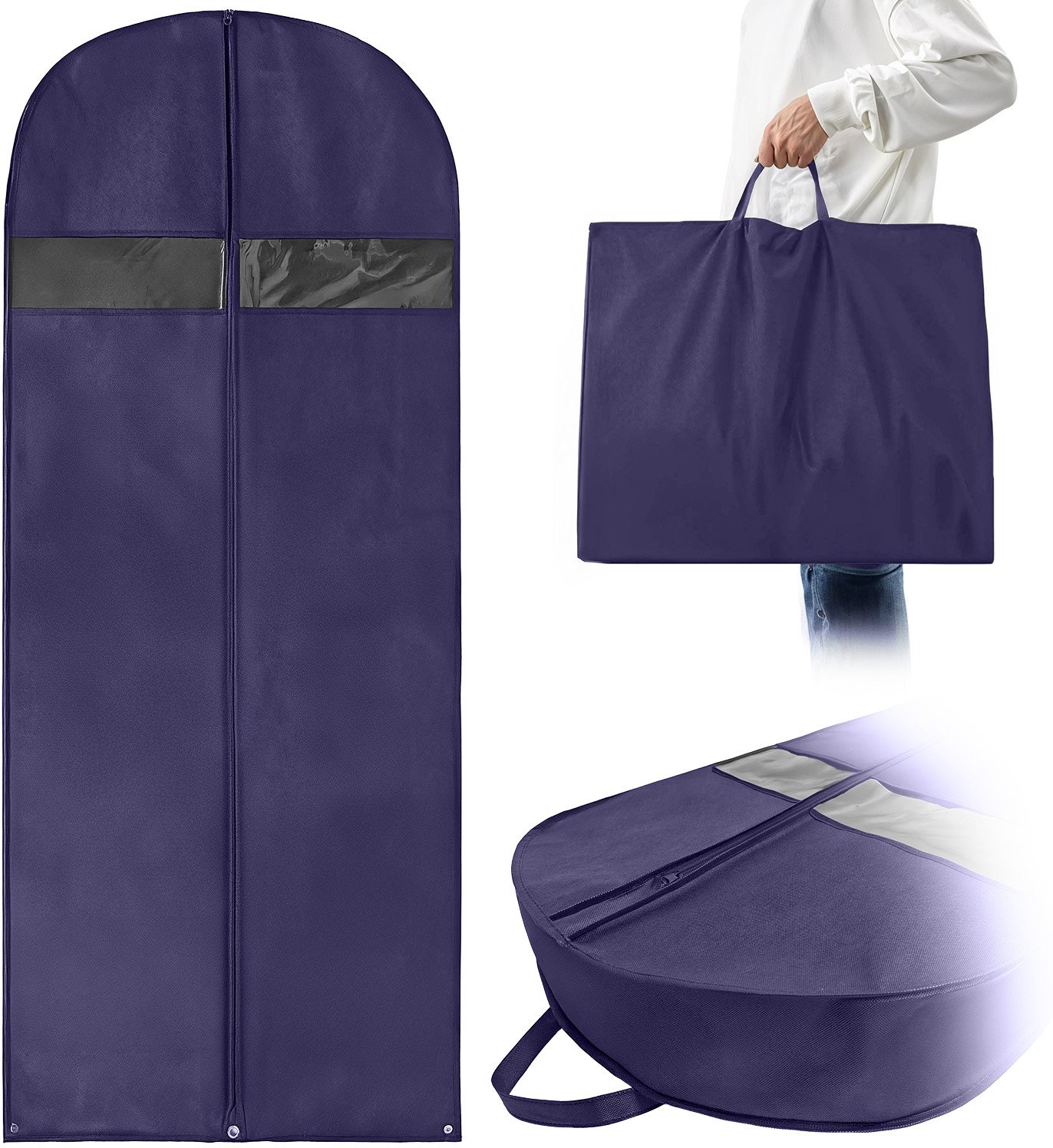 Pokrowiec na ubrania, odzież Baggi Long 150x60x15 cm 1 szt. granatowy