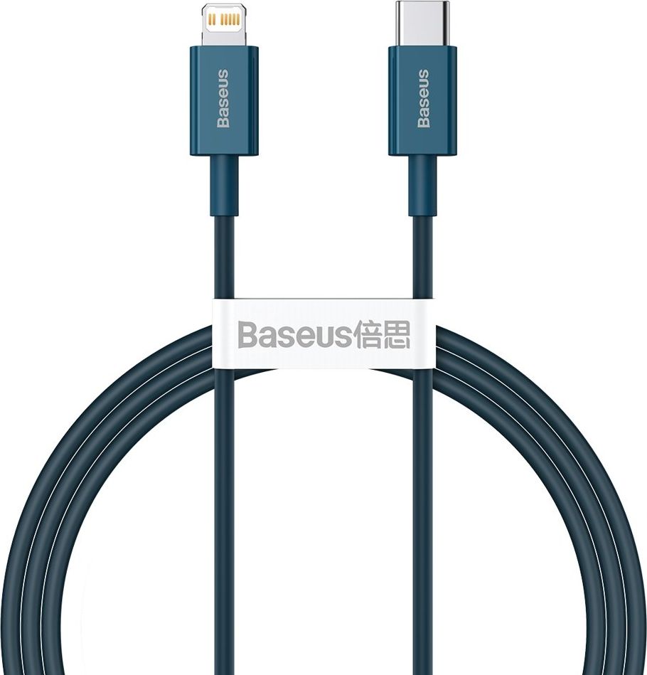 Kabel USB Baseus USB-C - Lightning 1 m Niebieski (BSU2665BLU)