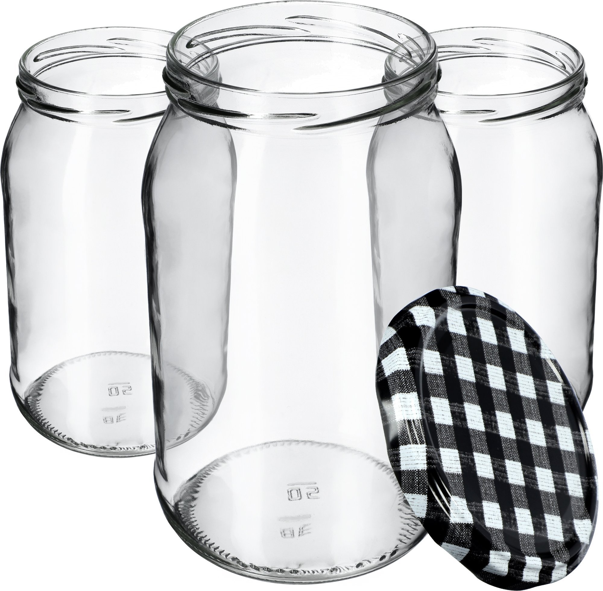 KADAX 24x Słoik Słoiki 760ml Szklany Na Przetwory Ogórki miód Nakrętki Fi82