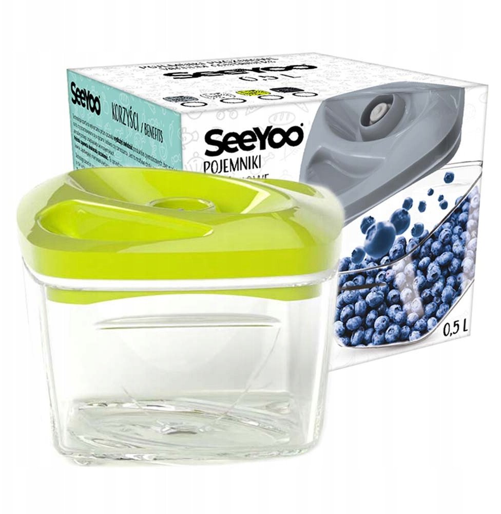 Pojemnik próżniowy żywność SeeYoo 0,5l Limonkowy