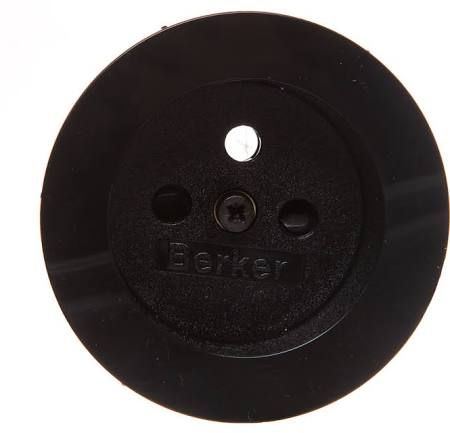 Hager Płytka czołowa gniazda z/u czarny połysk (3965762045)