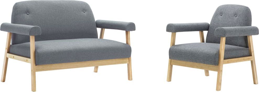 Elior Jasnoszary zestaw wypoczynkowy do salonu - Eureka 4X