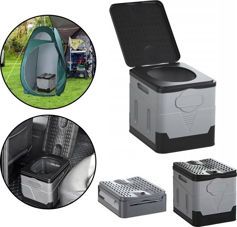 Przenośna toaleta samochodowa Braders - składana 20L nośność 200 kg