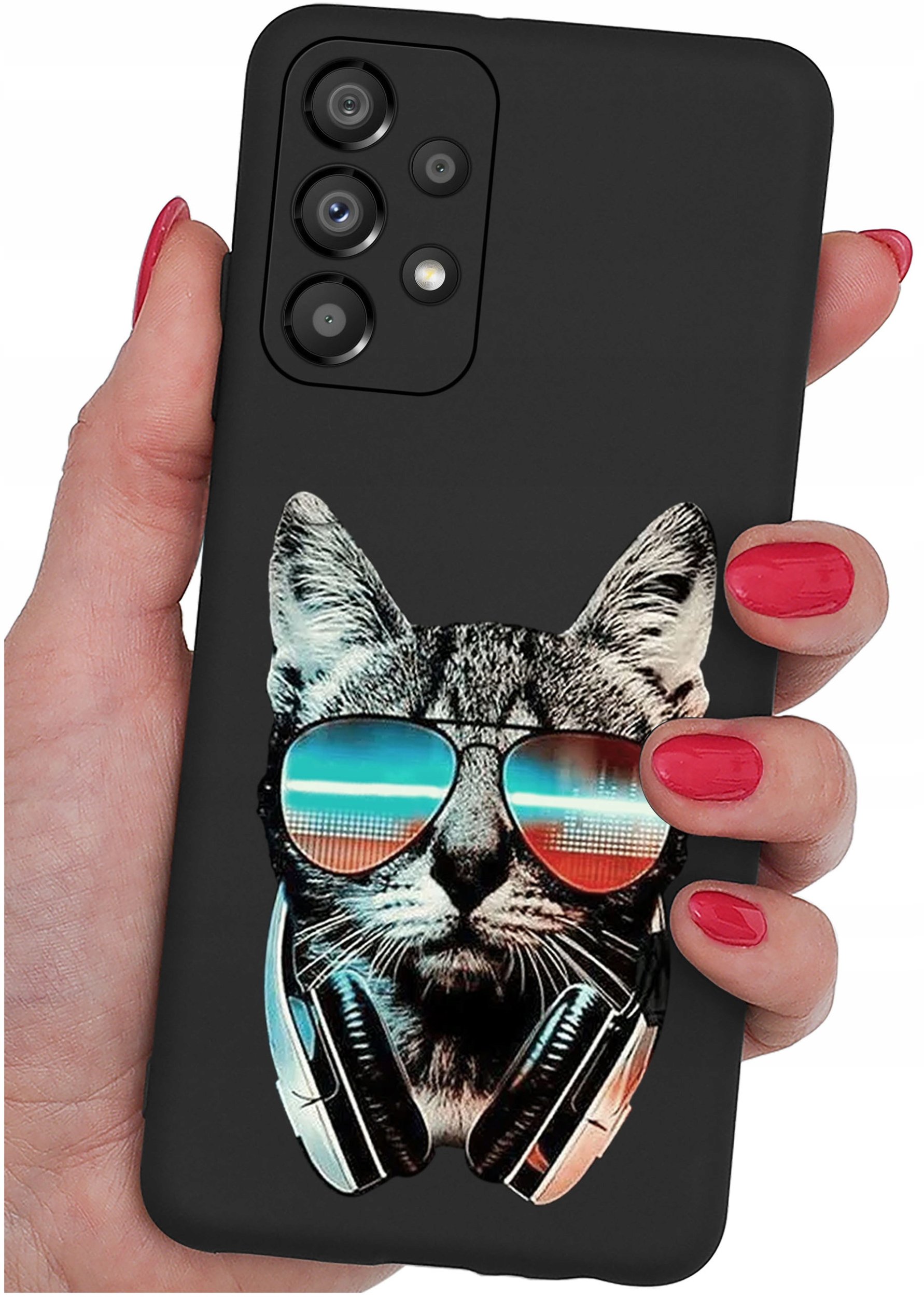 Etui do Samsung A32 4G | WZORY | SILIKONOWE MATT SZKŁO 9H