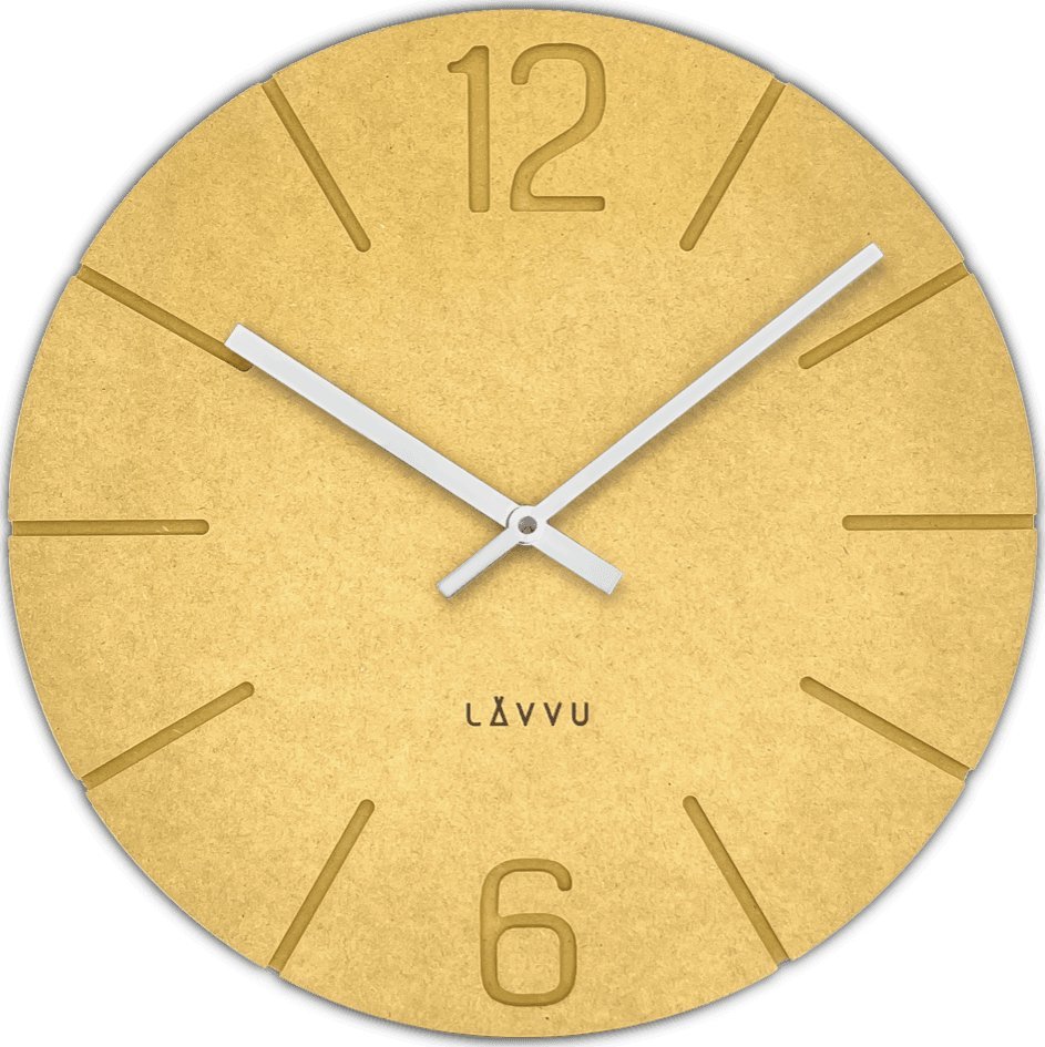 Lavvu LAVVU Żółty zegar ścienny Natur* 34cm
