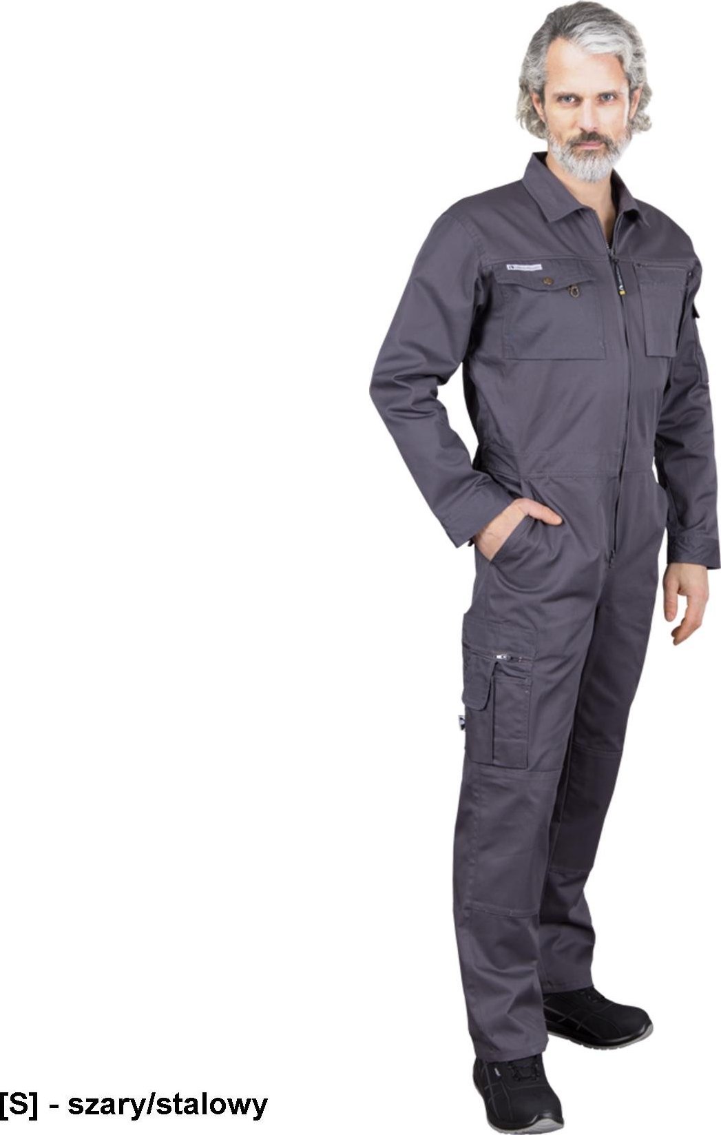 R.E.I.S. LH-OVERTER - kombinezon ochronny odzież ochronna - szary/stalowy 52