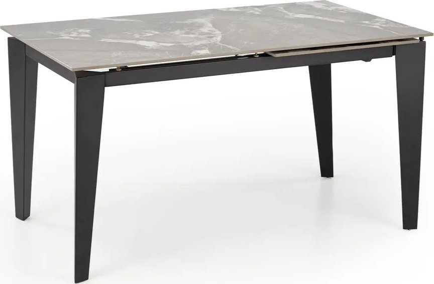 Halmar Stół rozkładany FELIX 141(201)x81 szary marmur/czarny HALMAR