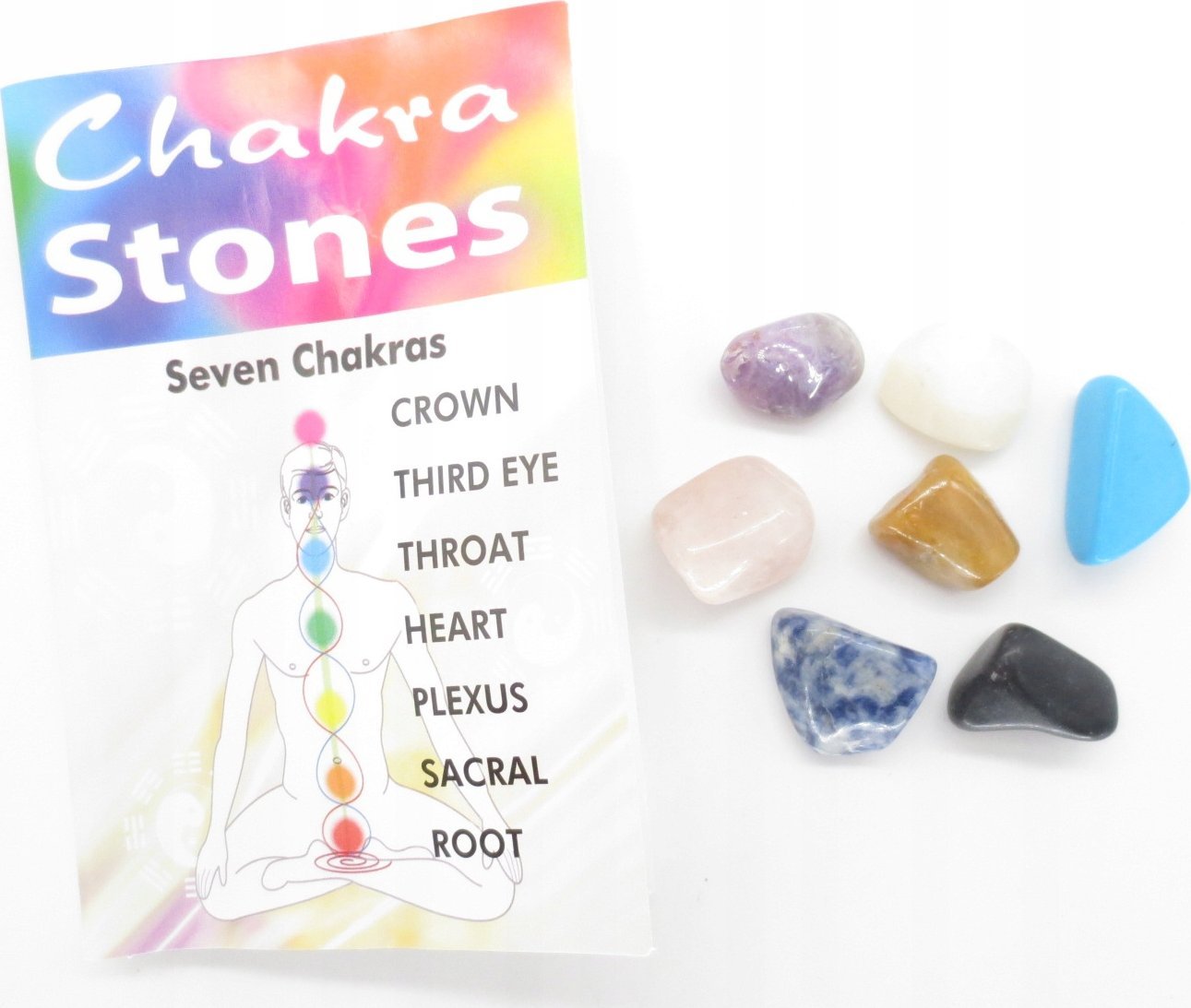 Phoenix Kamienie na czakry czakralne 7 czakr + woreczek