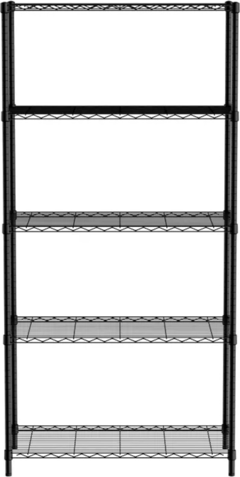 Hendi Regał magazynowy skręcany 5 półkowy czarny 91x45x183 cm - Hendi 812990 Regał magazynowy skręcany 5 półkowy czarny 91x45x183 cm - Hendi 812990